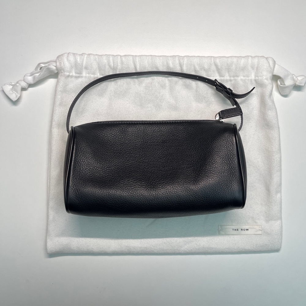 THE ROW Black 90s Zip leather Shoulder Bag Mini handbag Bag w/dust bag - Picture 1 of 16